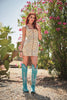 Western Buckle Denim Dress
