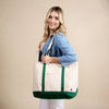 The Signature Canvas Tote Bag–Dark Green