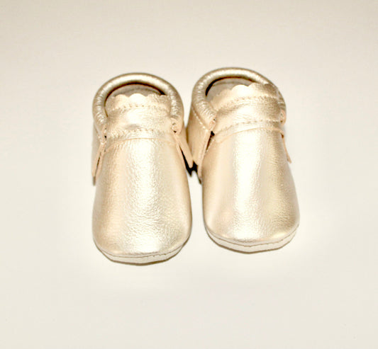 Champagne Metallic Moccs