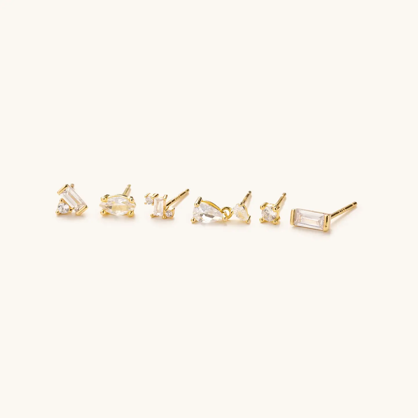 Crystal Stud Earrings Pack