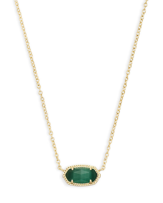 Elisa Gold Emerald Necklace